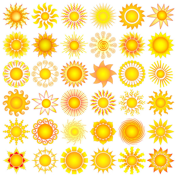 free vector The sun vector graphics icon